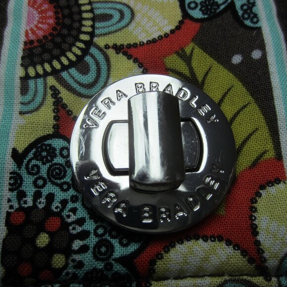 Vera Bradley Turnlock Satchel in Flower Shower - Picture 2 of 3